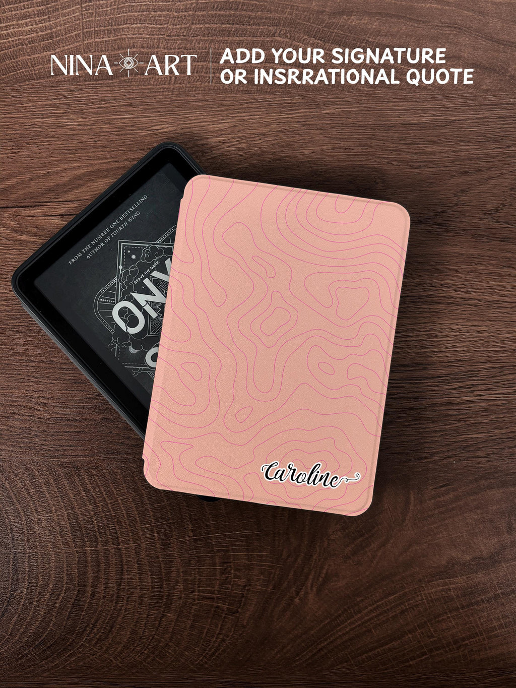 Vague rose • Étui Kindle