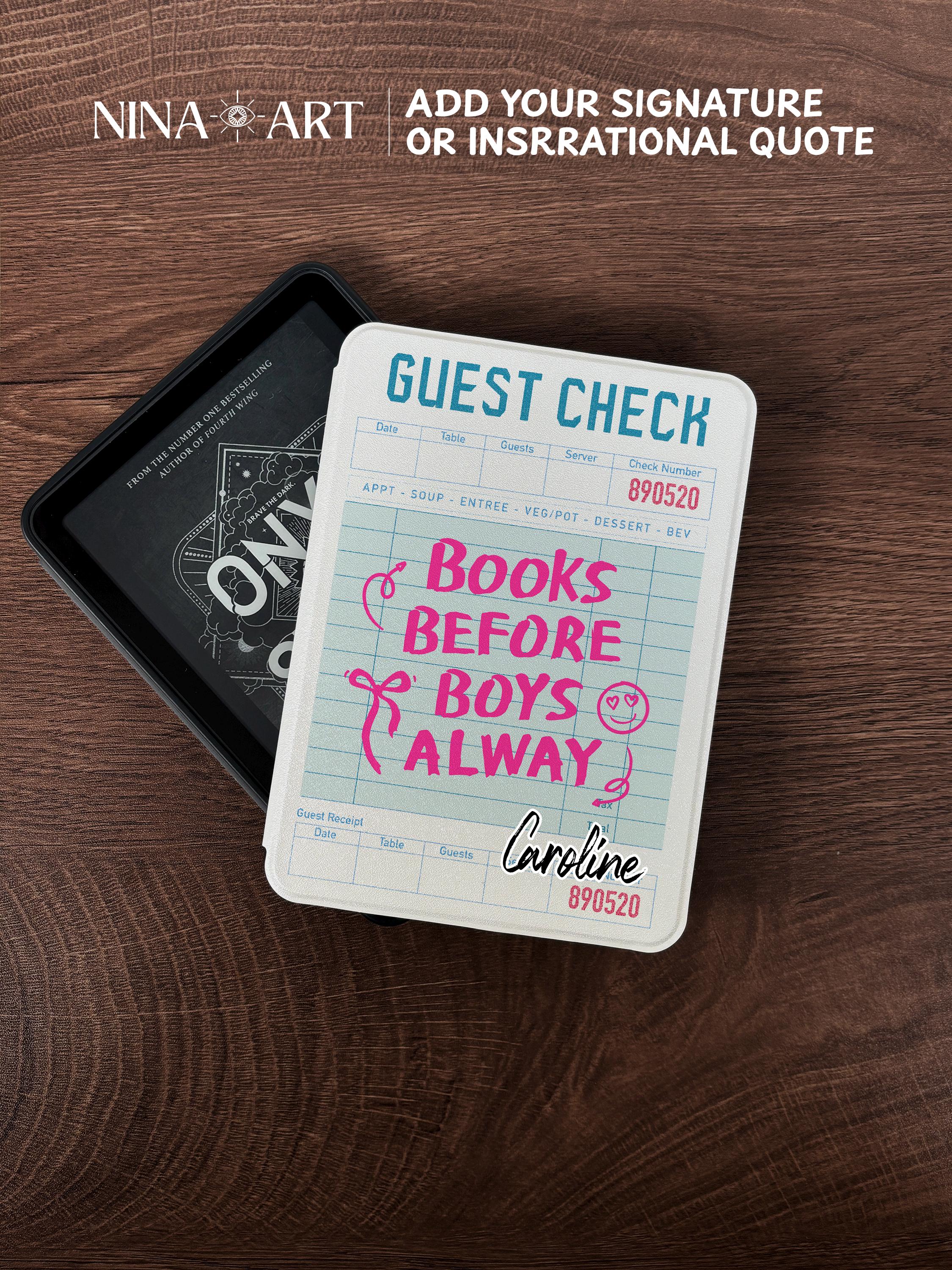Blue Guest Check _ Kindle Case
