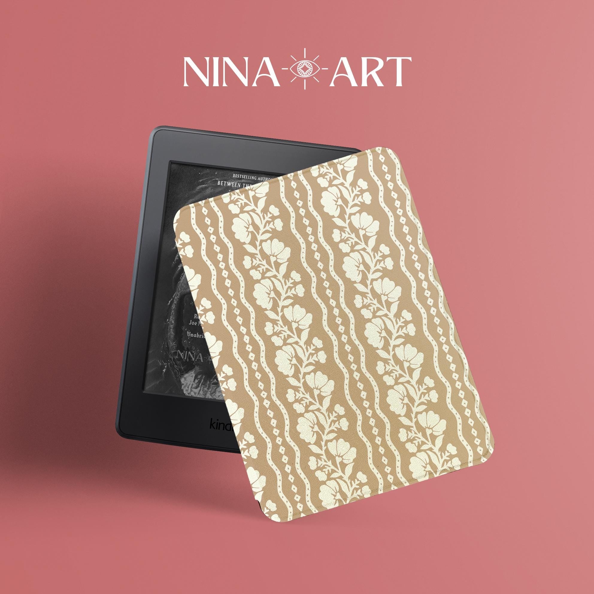 Khaki Flower _ Kindle Case