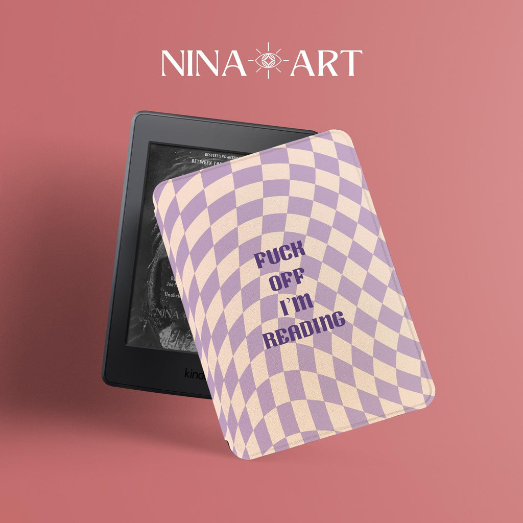 Purple Checker _ Kindle Case